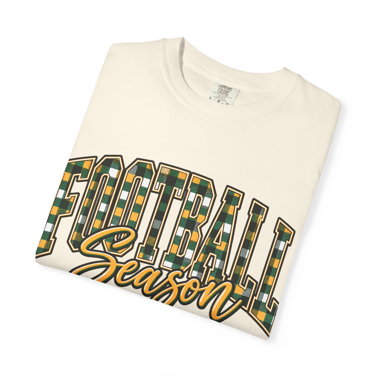 Football Season T-Shirt — Vintage Camo Lettering Football Tee