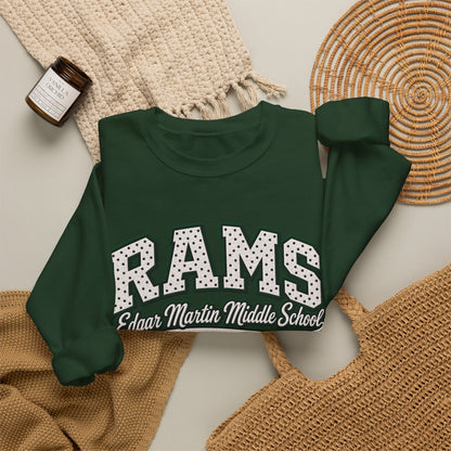 Rams Edgar Martin Middle School Crewneck Sweatshirt — School Spirit Pullover