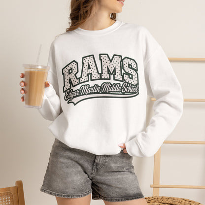 Rams Edgar Martin Middle School Crewneck Sweatshirt — School Spirit Pullover