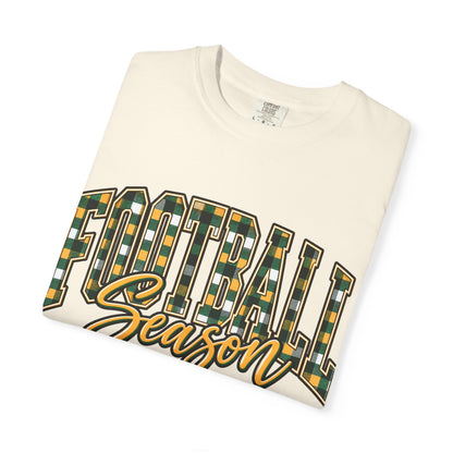 Football Season T-Shirt — Vintage Camo Lettering Football Tee