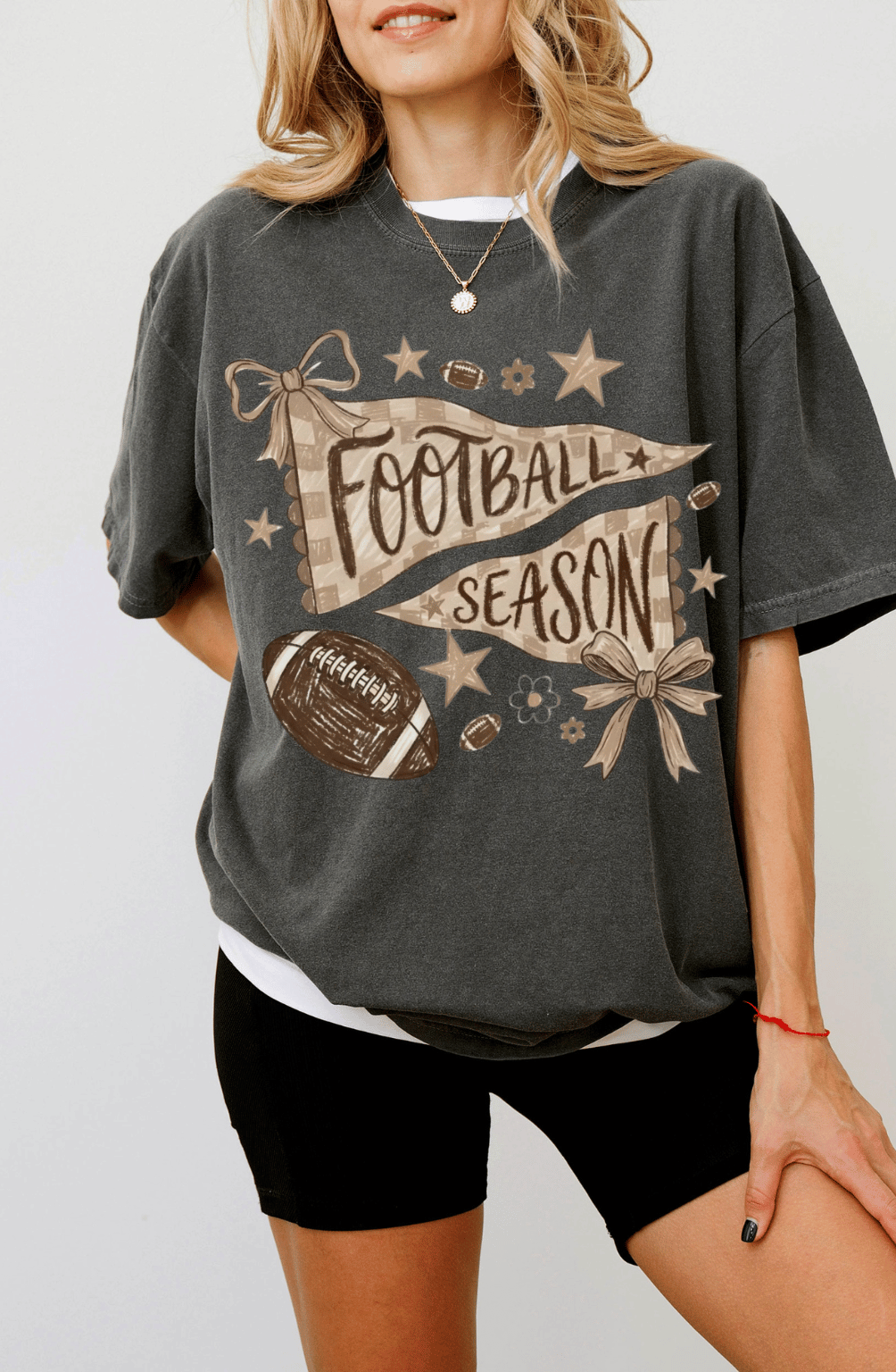 Football Season Vintage Graphic Tee | Game Day Football T-Shirt