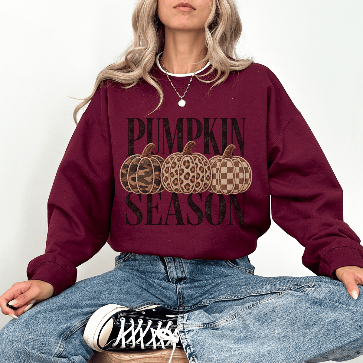 Pumpkin Season Fall Crewneck Sweatshirt
