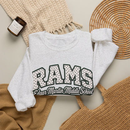 Rams Edgar Martin Middle School Crewneck Sweatshirt — School Spirit Pullover