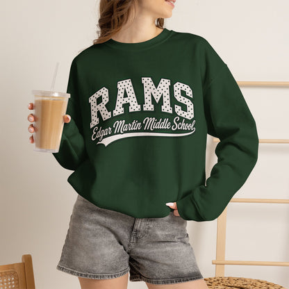Rams Edgar Martin Middle School Crewneck Sweatshirt — School Spirit Pullover