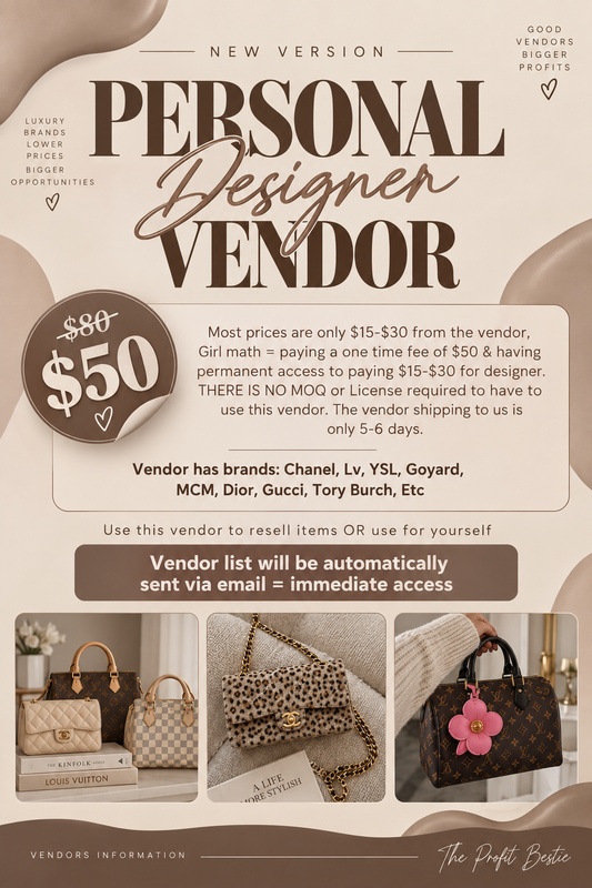 NEW DESIGNER VENDOR